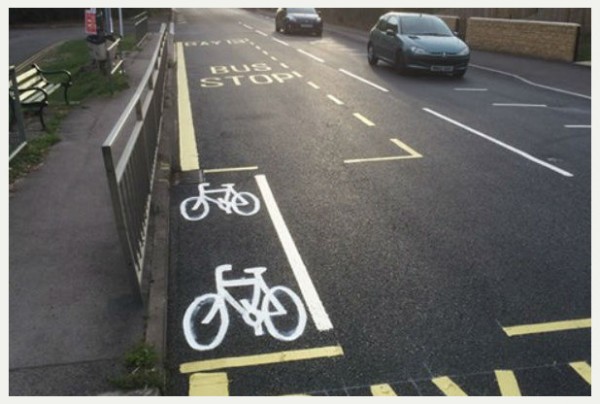 The world‘s shortest cycle lane?